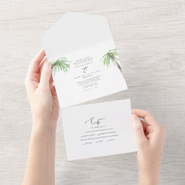 En Un Invitation Tout Compris Palmier Tropical (Déchirure)