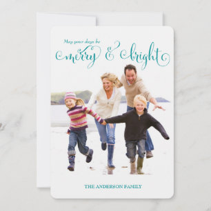 En vente ! Joyeux et bleu clair Carte photo de vac