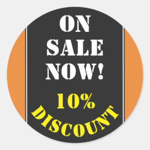 "EN VENTE MAINTENANT!" "10% DE RÉDUCTION" Sticker
