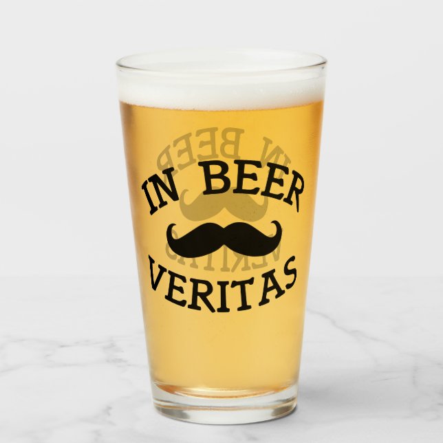 En Veritas Bière Verre (Dos (rempli))