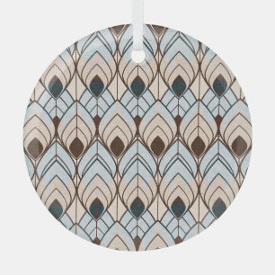 En Verre Art Déco : Ornement sans Seamless Texturé.