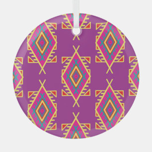 En Verre Boho Chic : Ornement Ethnique Sans Seamless
