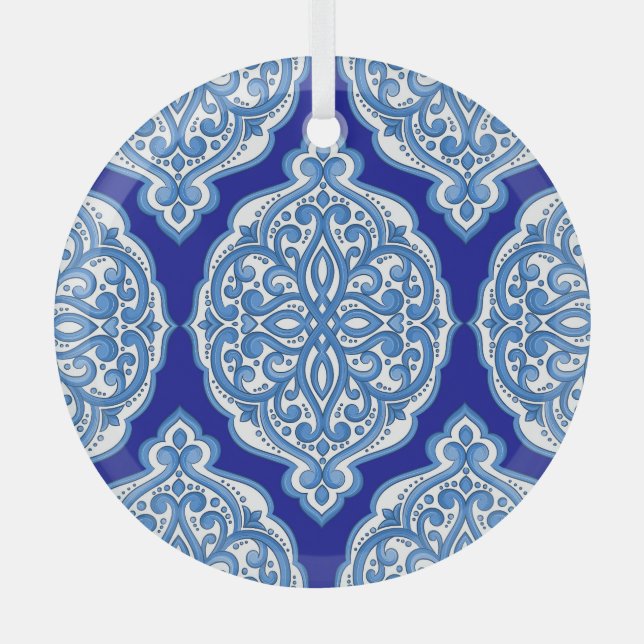 En Verre Luxe blanc-bleu, ornement turc. (Recto)