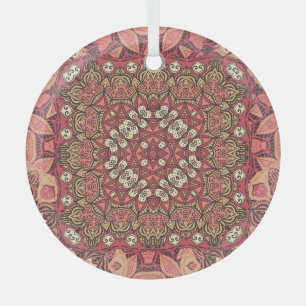 En Verre Médaillon indien, ornement ethnique boho