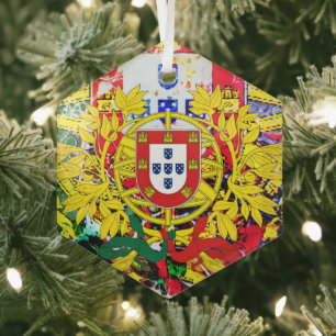 En Verre ornement d'art populaire portugais