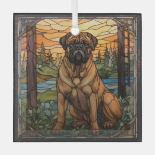 En Verre Ornement de chien Bullmastiff