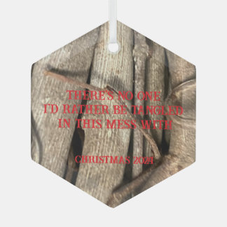 En Verre Ornement de couple humoristique