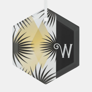 En Verre Ornement de design jaune noir