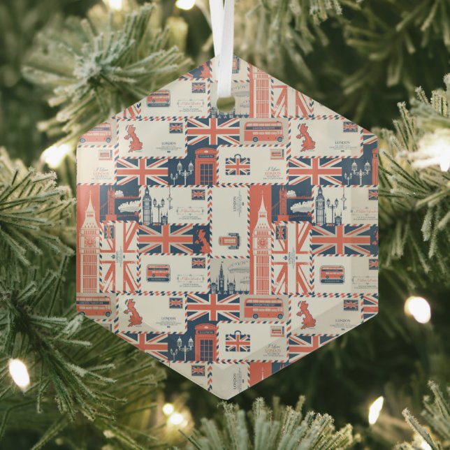 En Verre Ornement de la Poste de Londres (Insitu)
