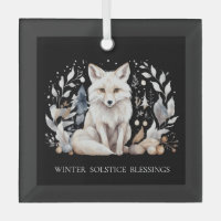 Ornement de renard au solstice d'hiver