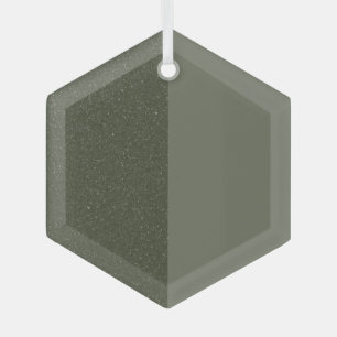 En Verre Ornement d'hexagone vert de mousse de fractionneme