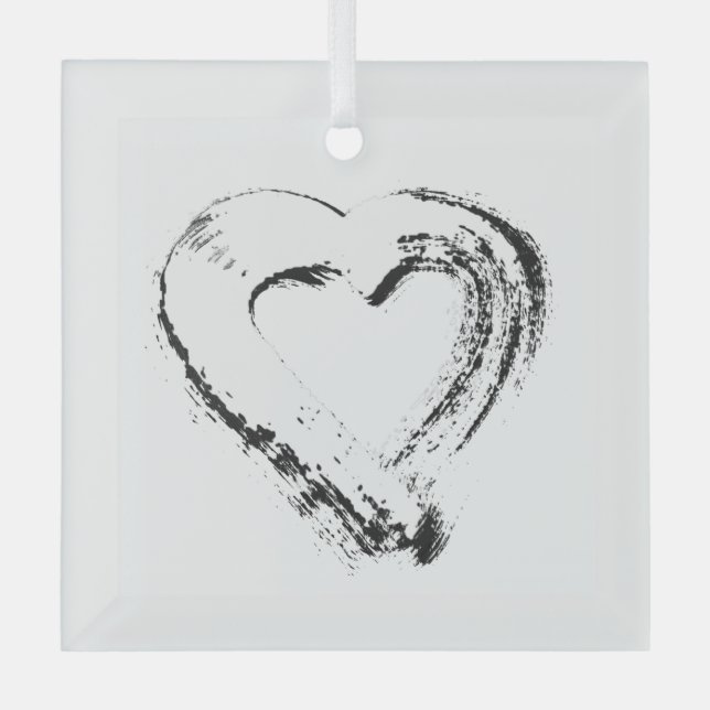 En Verre Ornement du coeur des neiges (Recto)