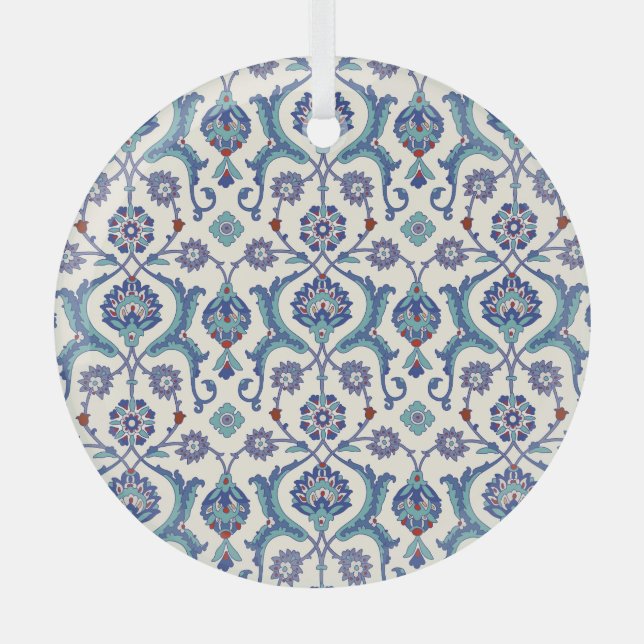 En Verre Ornement floral : Motif arabe traditionnel. (Recto)