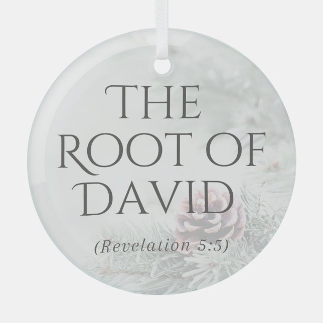 En Verre Ornement "Les Noms de Jésus" - La racine de David (Recto)