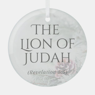 En Verre Ornement "Les Noms de Jésus" - Le Lion de Juda
