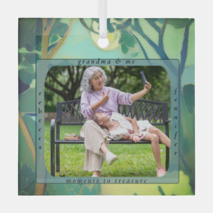 En Verre Ornement personnalisé Grand-mère et moi avec photo