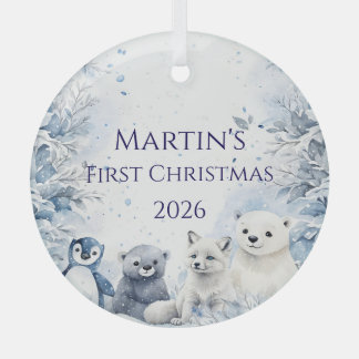 En Verre Ornement personnalisé pour le premier Noël de bébé