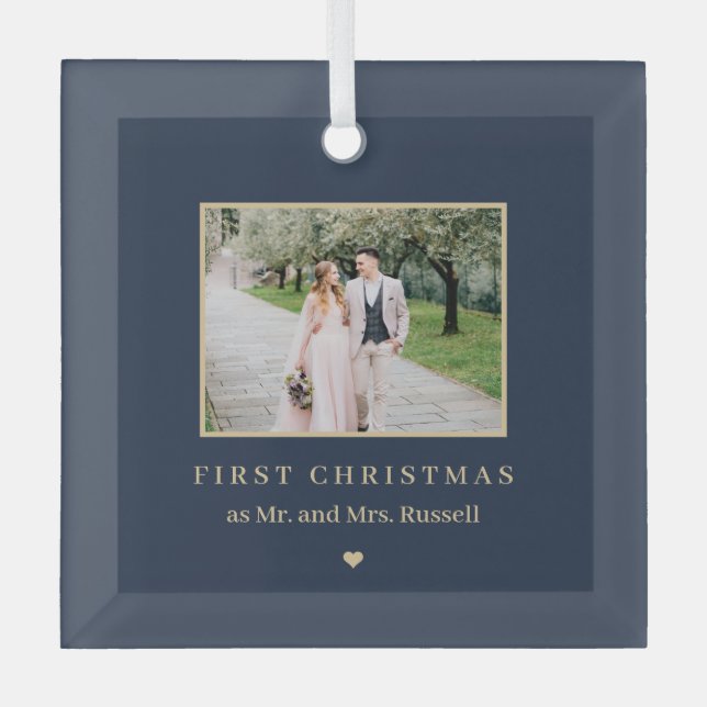 En Verre Ornement photo couleur modifiable intemporel (Recto)