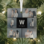 En Verre Ornement photo personnalisé couleur modifiable de<br><div class="desc">Les cadeaux photo font les meilleurs cadeaux ! Facile à personnaliser avec votre texte et/ou photo(s) pour un look personnalisé. Conçu par Berry Berry Sweet,  papeterie moderne et cadeaux personnalisés. Visitez notre site Web à l'adresse www.berryberrysweet.com pour voir toutes nos gammes de produits.</div>