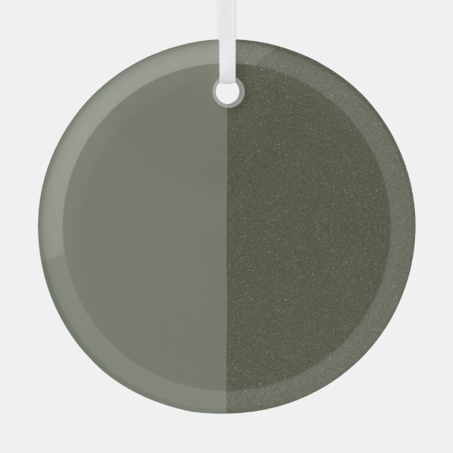 En Verre Ornement vert de mousse fractionnée - Conception p (Recto)
