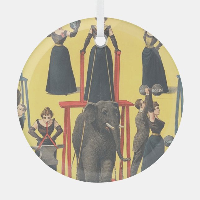 En Verre TOP Bodybuilding Girl Glass Ornement (Recto)