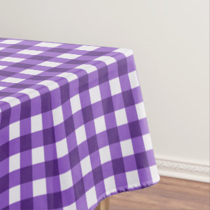 En vichy Rustique pourpre contrôle Motif nappe