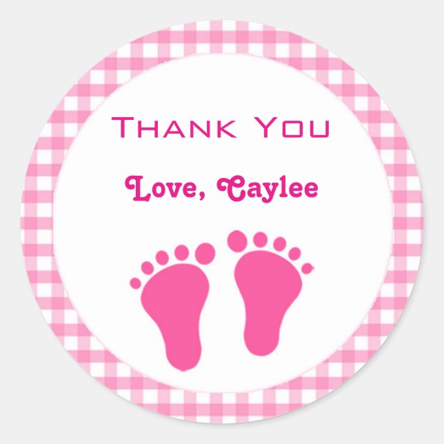 en vichy Sticker Étiquette Faveur Cadeau (Devant)