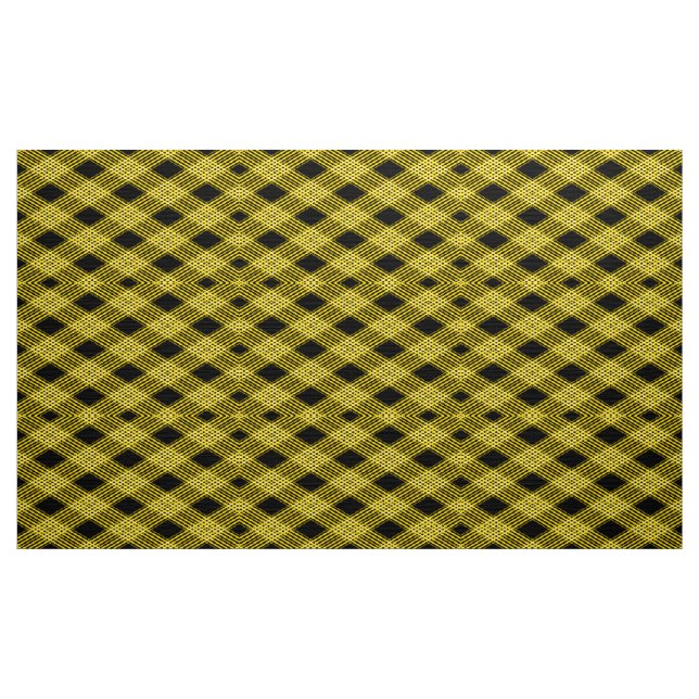 en vichy Vérifier le tissu Motif jaune et noir (Yard)