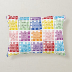 en vichy Versets bibliques sur les enfants Coussin