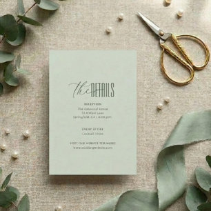 Encart Mariage Élégant Minimaliste Code QR Détails