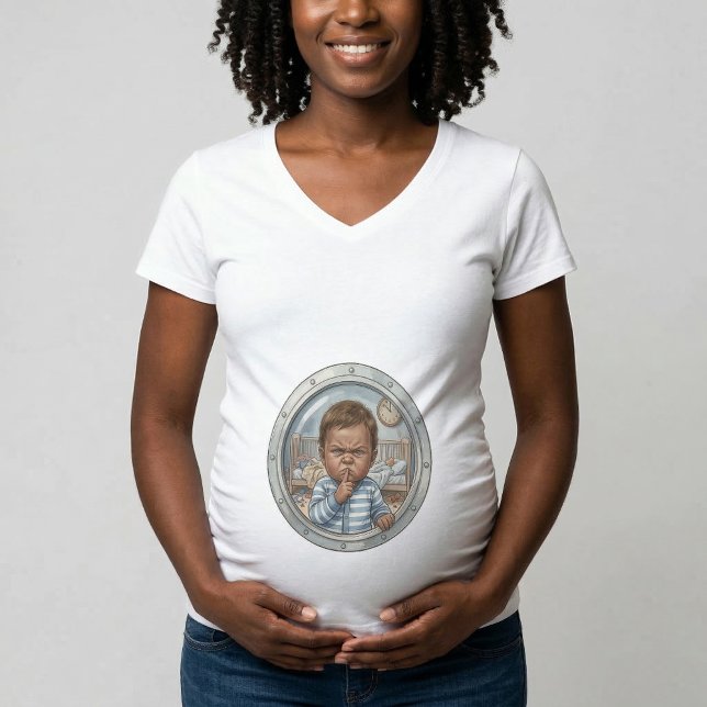 enceinte - Bébé essayant de dormir T-Shirt (pregnant - Baby trying to sleep T-Shirt
)