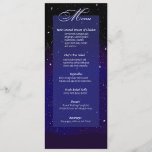 Enchanté même le menu de mariage de nuit