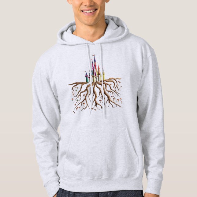 Enchanted Book Page Castle Pullover Hoodie  (Devant)
