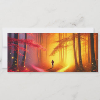 Enchanted Crossroads - Vibrant Autumn Forest Art P