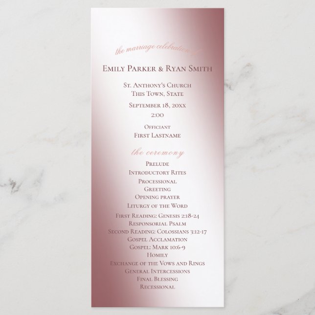 Enchanted Fairy Tale Castle Programme de mariage (Devant)