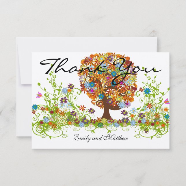 Enchanted Forest Side Branch Wedding Invitations (Devant)