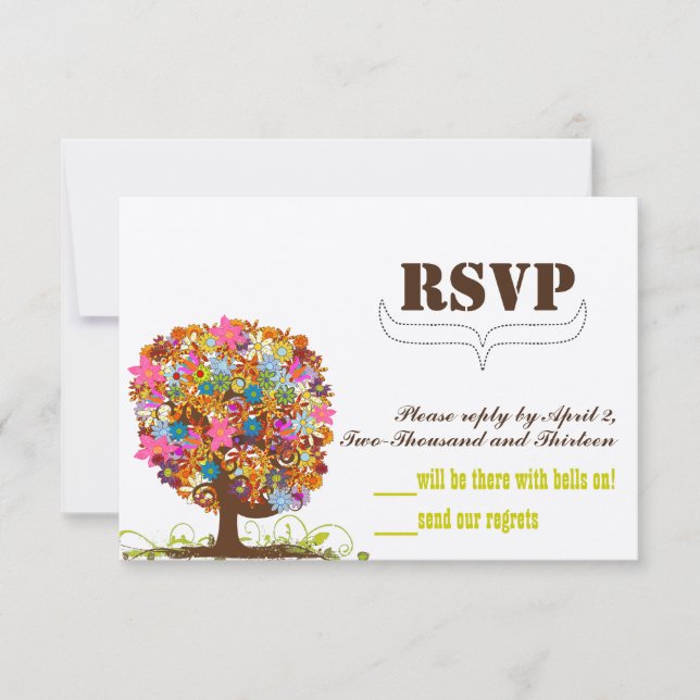 Enchanted Forest Side Branch Wedding Invitations (Devant)