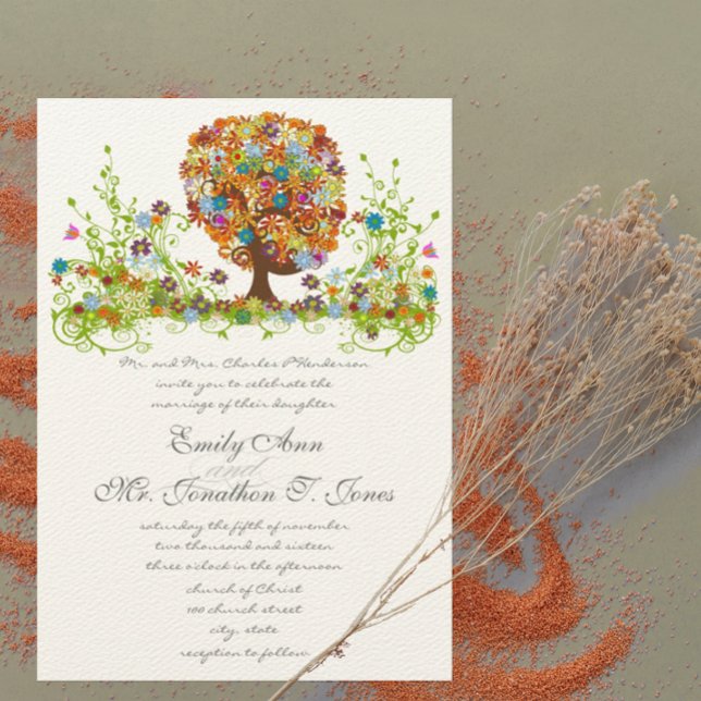 Enchanted Forest Side Branch Wedding Invitations (Créateur téléchargé)