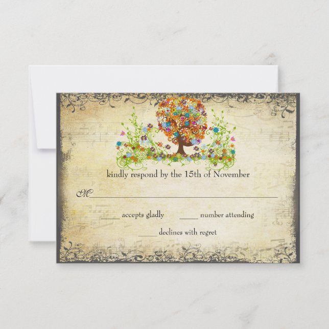 Enchanted Forest Side Branch Wedding Invitations (Devant)