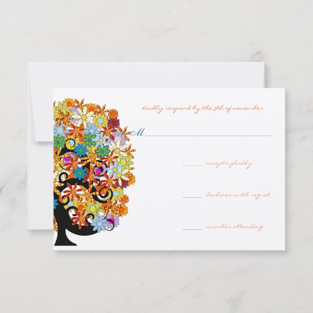 Enchanted Forest Side Branch Wedding Invitations (Devant)