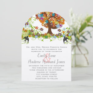 Enchanted Forest Side Branch Wedding Invitations