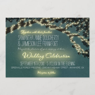 Enchanted Tree Branch Rustic Wedding Invitations