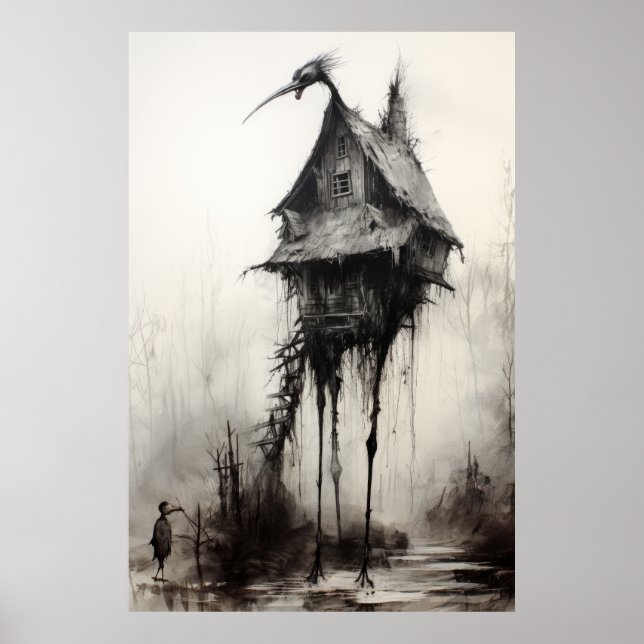 Enchanter Baba Yaga's Hut Poster avec Majestic Bl (Devant)