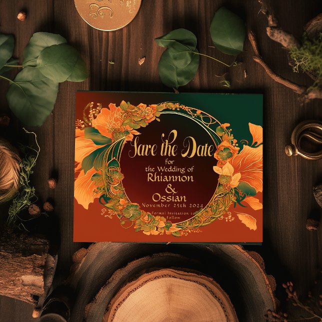 Enchanter Druid Hill Automne Enregistrer La Date (Stunning Save the Date card)