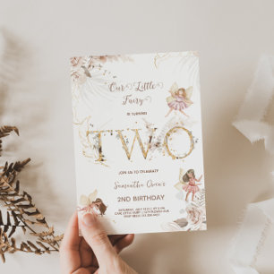 Enchanter fées 2e Invitation anniversaire