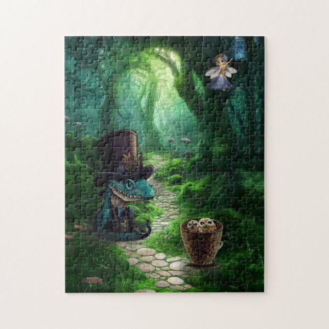 Enchanter Forest Fairy Dragon Puzzle (Vertical)