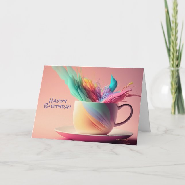 Enchanter Imaginaire d'anniversaire Pastell carte  (Devant)