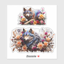 Enchanter Loups Stickers Vinyl Personnaliser