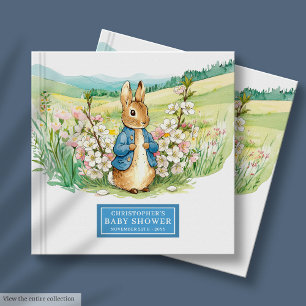 Enchanter Peter Rabbit Baby shower Livre d'invité