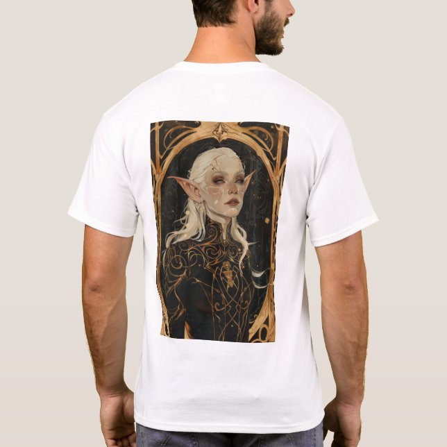 Enchanter Portrait de femme elfe | T-shirt Imagina (Dos)